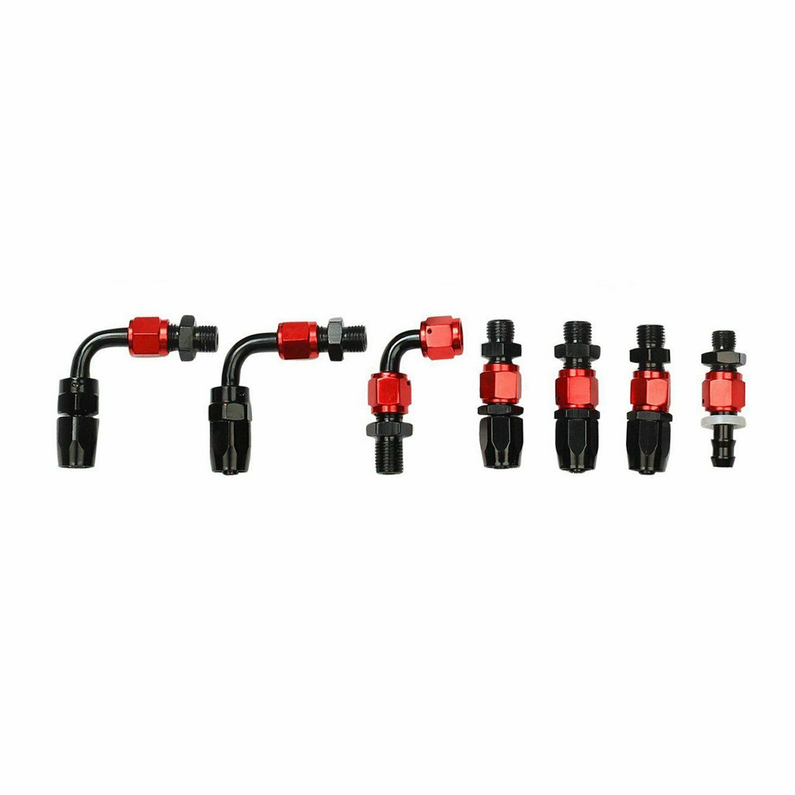 Black-Red Adjustable Fuel Pressure Regulator Kit Oil 0-100psi Gauge -6AN AN6