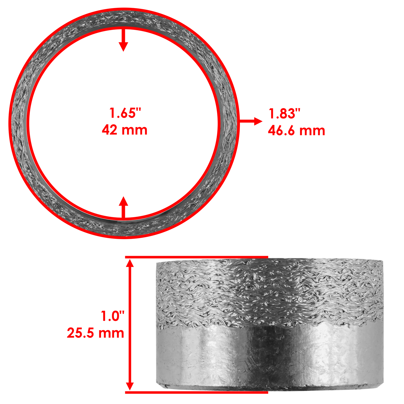 Exhaust Muffler Pipe Gasket for Yamaha Raptor 700 700R SE YFM700 YFM70 2015-2023