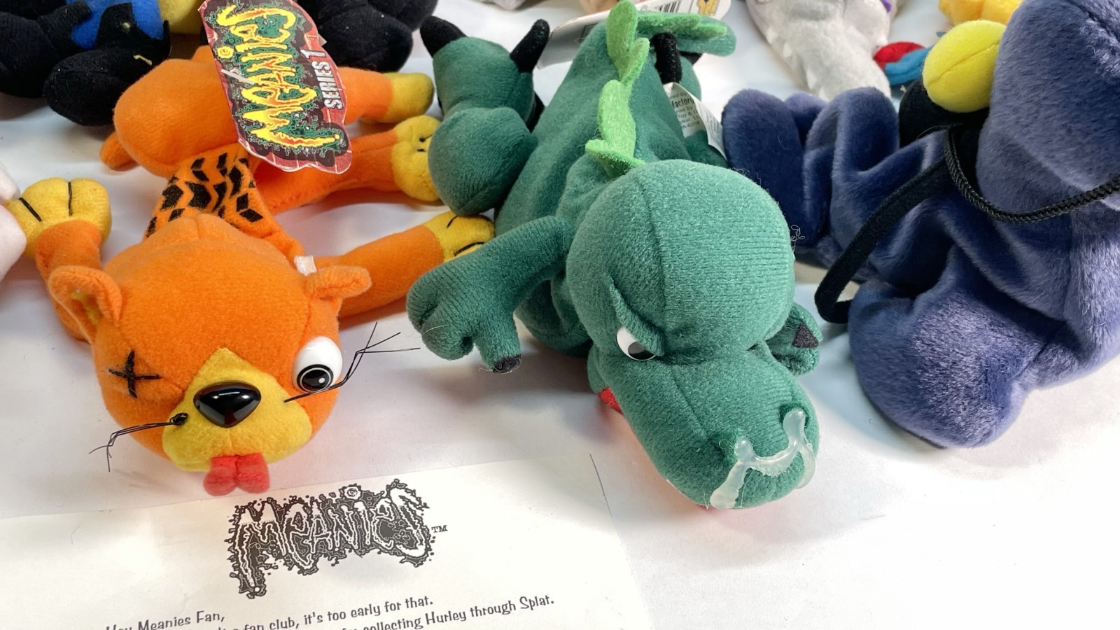 Complete Set Meanies Series 1 All 13 with Mystery Meanie & Original Display Box!