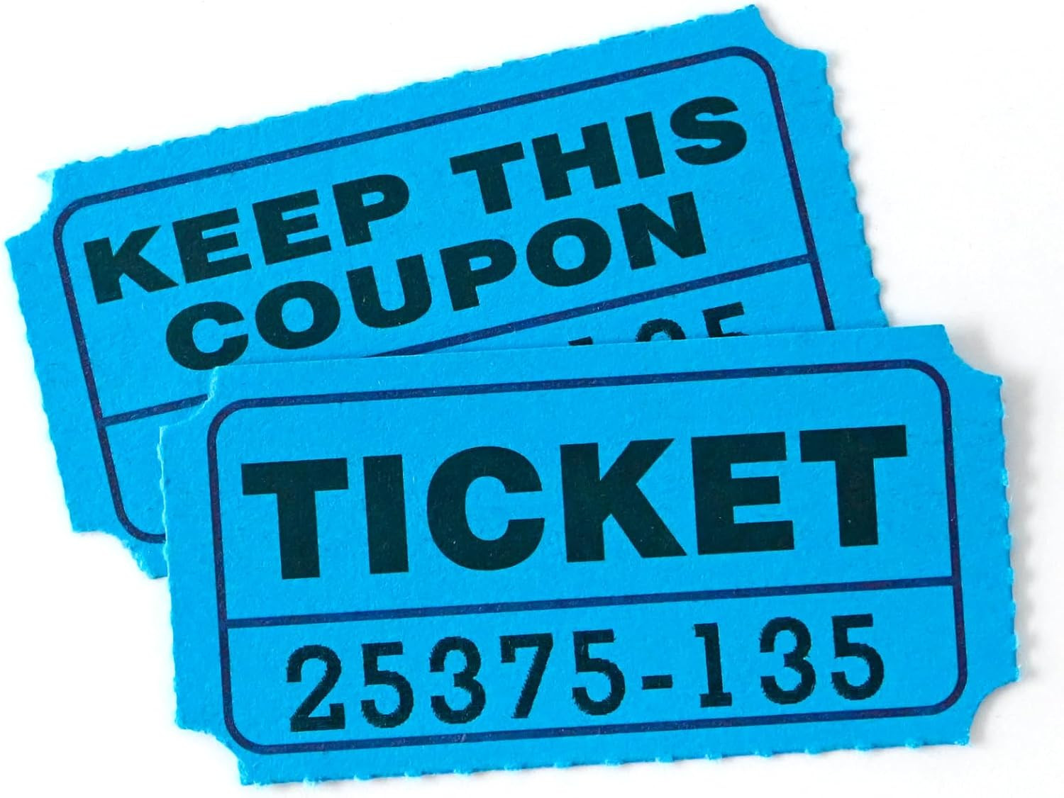 100 Raffle Tickets, (200 Pcs 100 Pairs) 50/50 Double Ticket, Bold Numbers for Ea