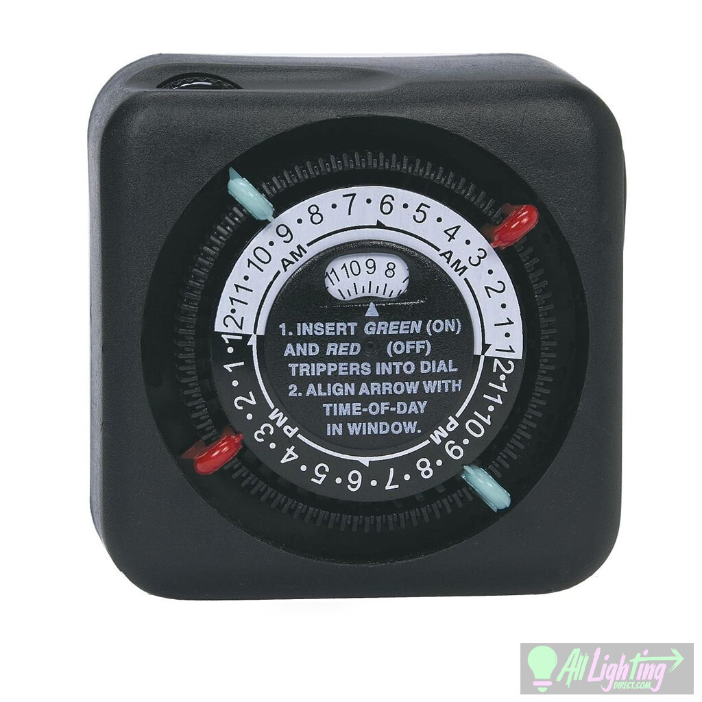 Intermatic (TN111RM) 24 Hour Analog Landscape Lighting Timer- 2 sets of trippers