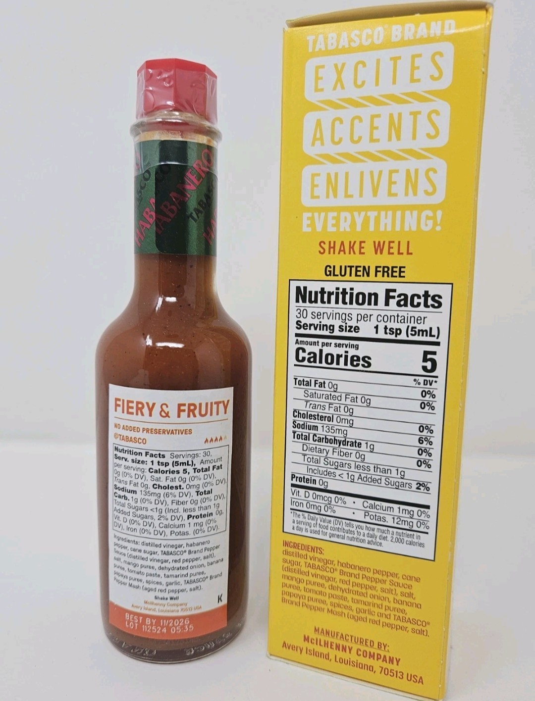 [10 PACK] Tabasco Habanero , Habanero Sauce, Spicy Hot Sauce [5 OZ Each]