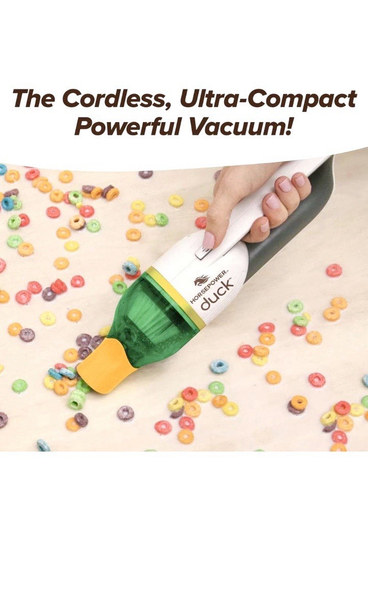 HORSEPOWER Duck Compact Cordless Bagless Vacuum, Gold Edition, Ultra-Powerful.