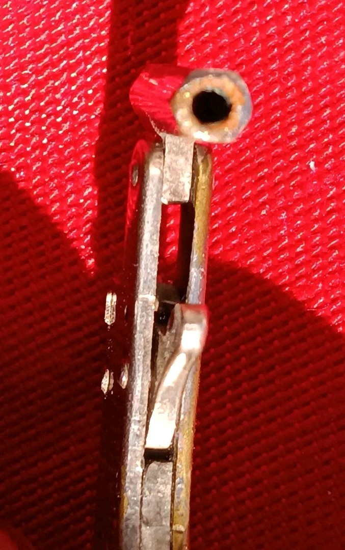 TINY MICRO ENGRAVED PIN FIRED MINI ( AUSTRIAN??) CAP GUN. FREE SHIPPING