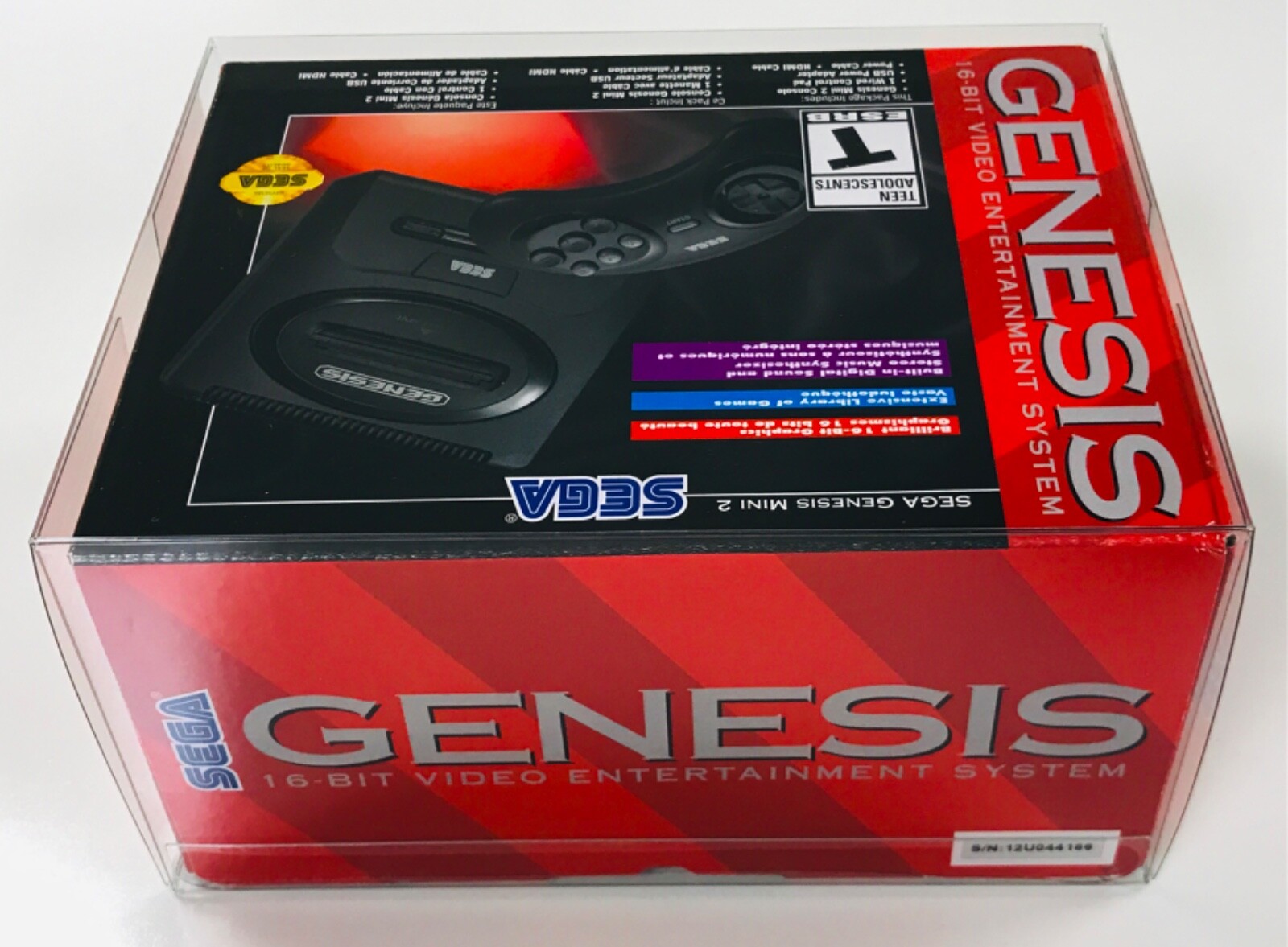 1 Box Protector for (#2 ONLY!) SEGA GENESIS MINI 2 Console Clear Display Case