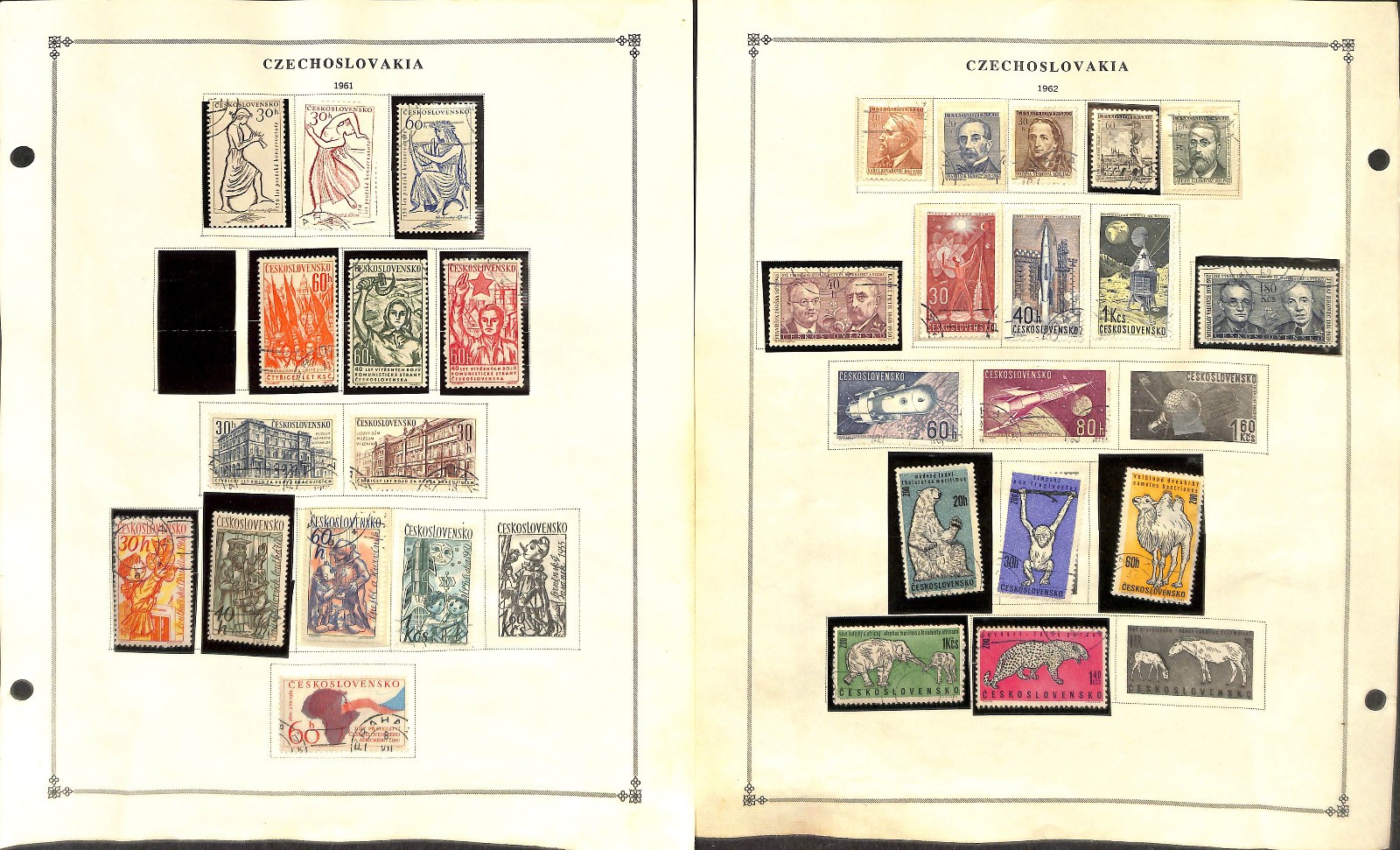 Czechoslovakia Stamp Collection on 80 Scott International Pages, 1918-1974 (CH)