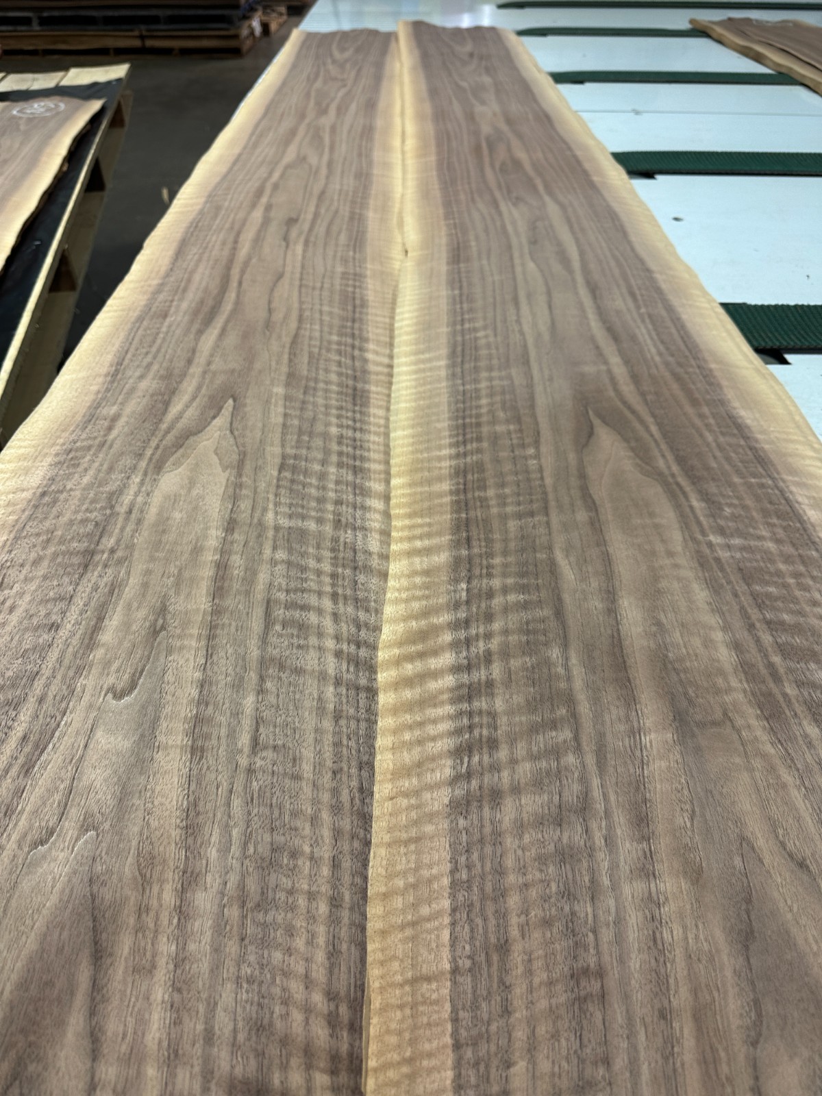 Walnut Raw Wood Veneer 2 sheets 103'' x 11'' 320J