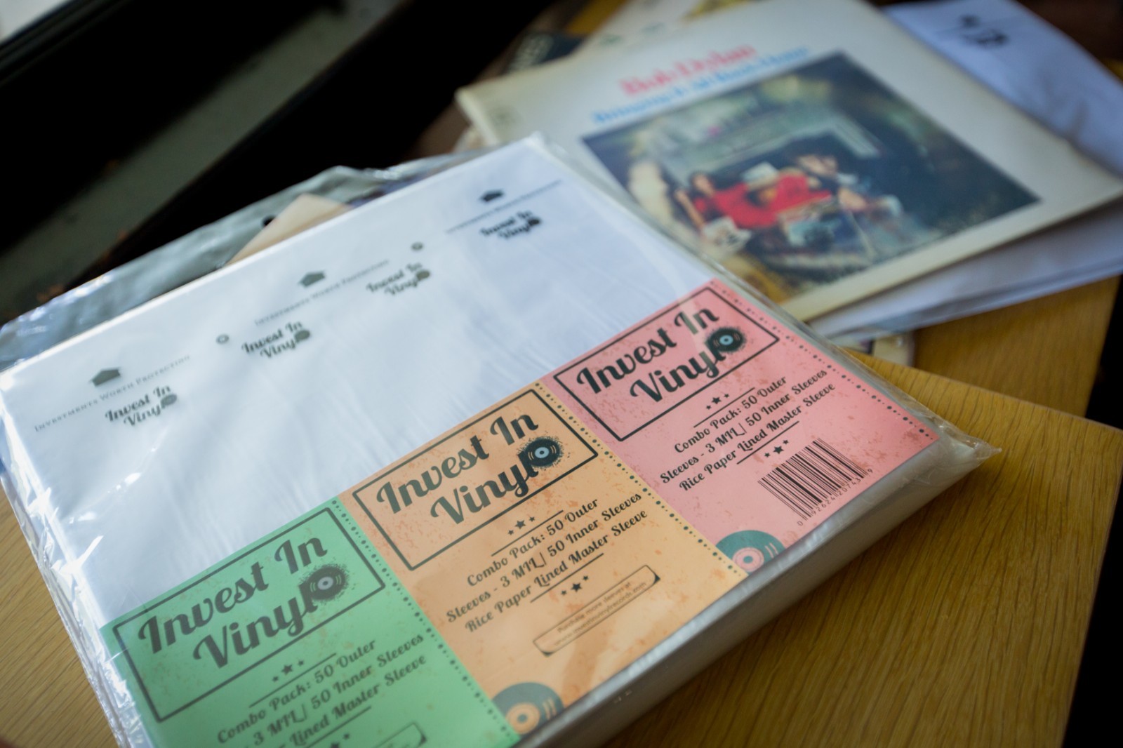 100 LP Sleeves Combo - 50 3 Mil Outer & 50 Master Rice Paper Lined Inner 33 12"