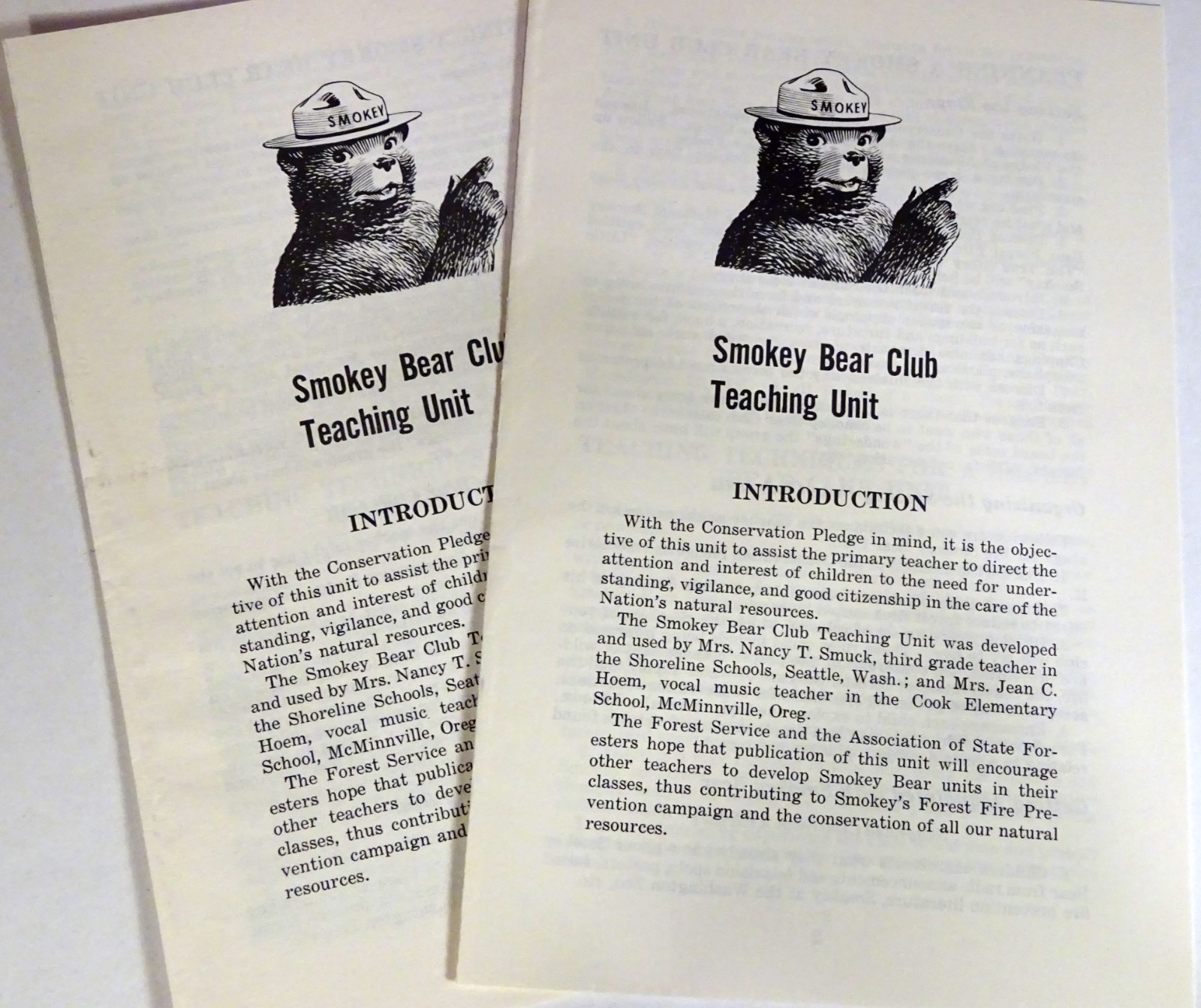 Vintage 1971 SMOKEY BEAR-Teacher's FOREST FIRE Prevention & Conservation Kit