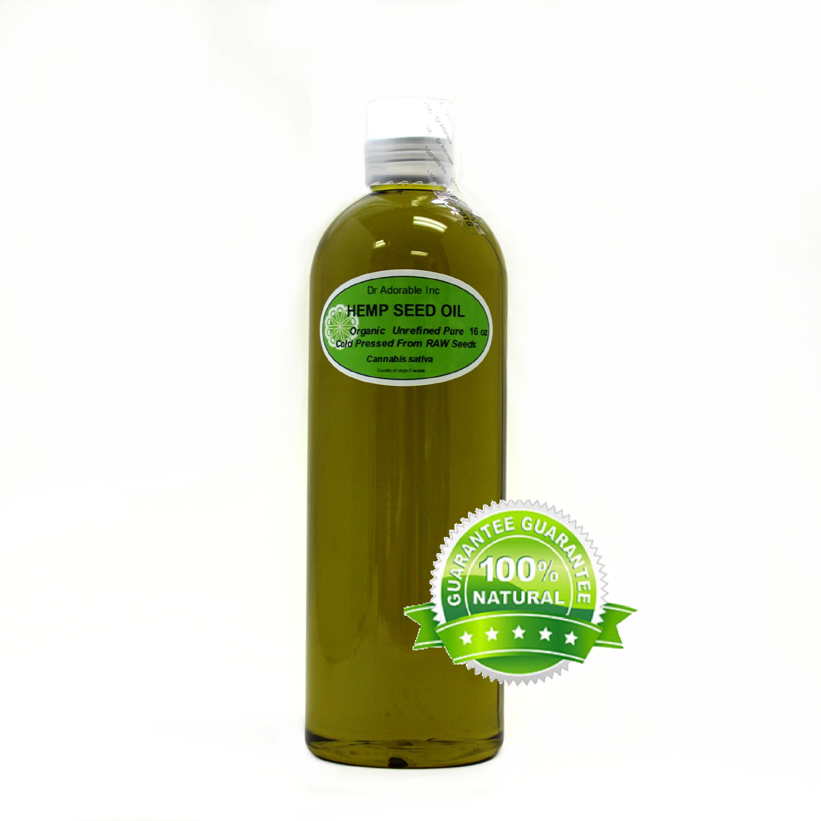 Hemp Seed Unrefined Oil 100% Pure Cold Pressed Oil You Pick Size Free Shipping