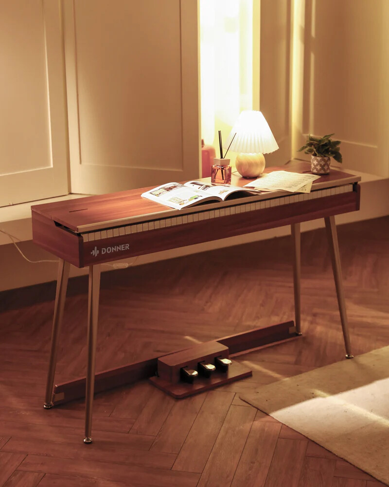 Donner DDP-80 PLUS Digital Piano 88-Key Weighted Wood Grain