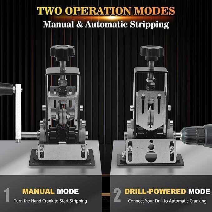 1-25MM Manual Wire Stripping Machine Drill Powered Hand Crank Wire Stripper Tool