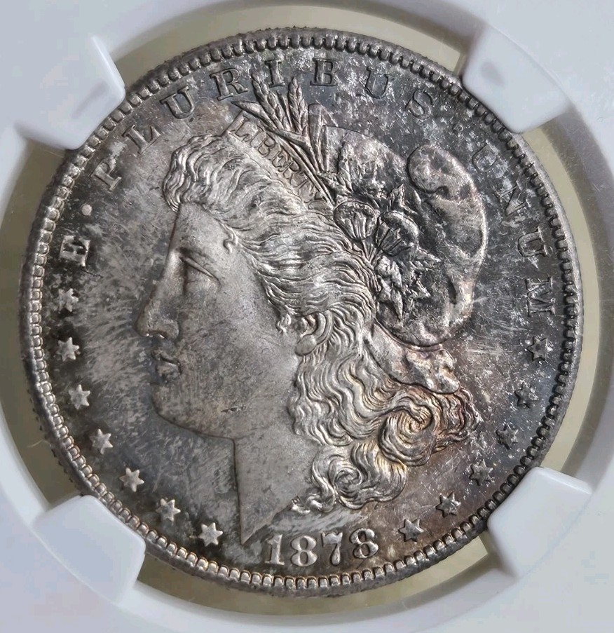 1878 S Morgan Silver Dollar NGC MS65 $1 San Francisco Gem Uncirculated BU Toned