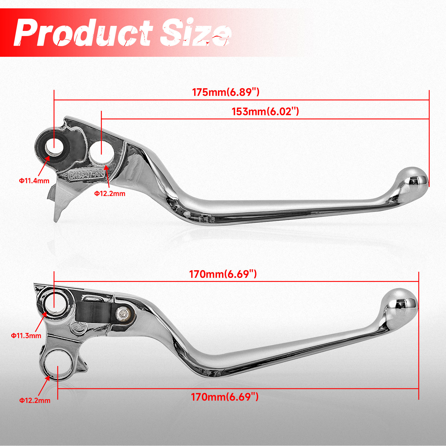 NEW Chrome Clutch Brake Lever Hand Levers Handbrake For Harley Road King Softail