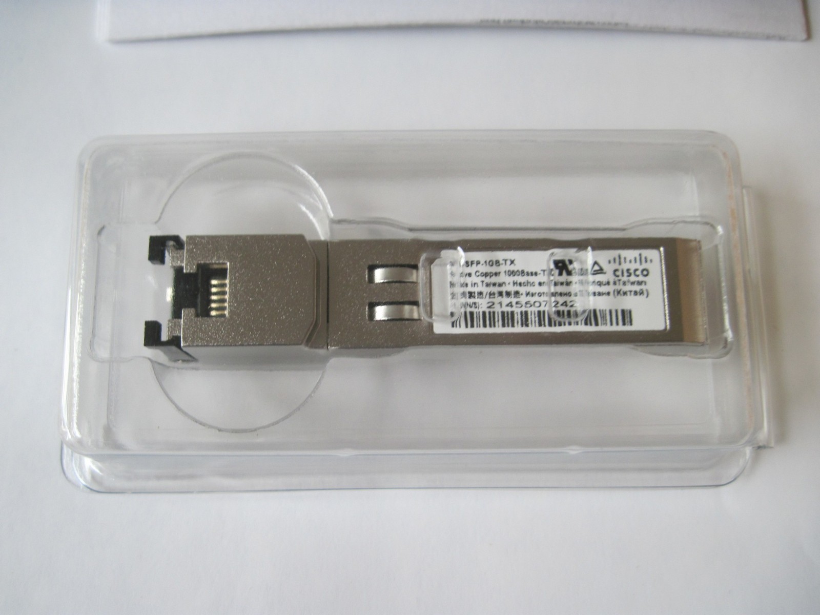 Cisco Meraki MA-SFP-1GB-TX 1GBE SFP Copper Transceiver Module, NEW SEALED PKG