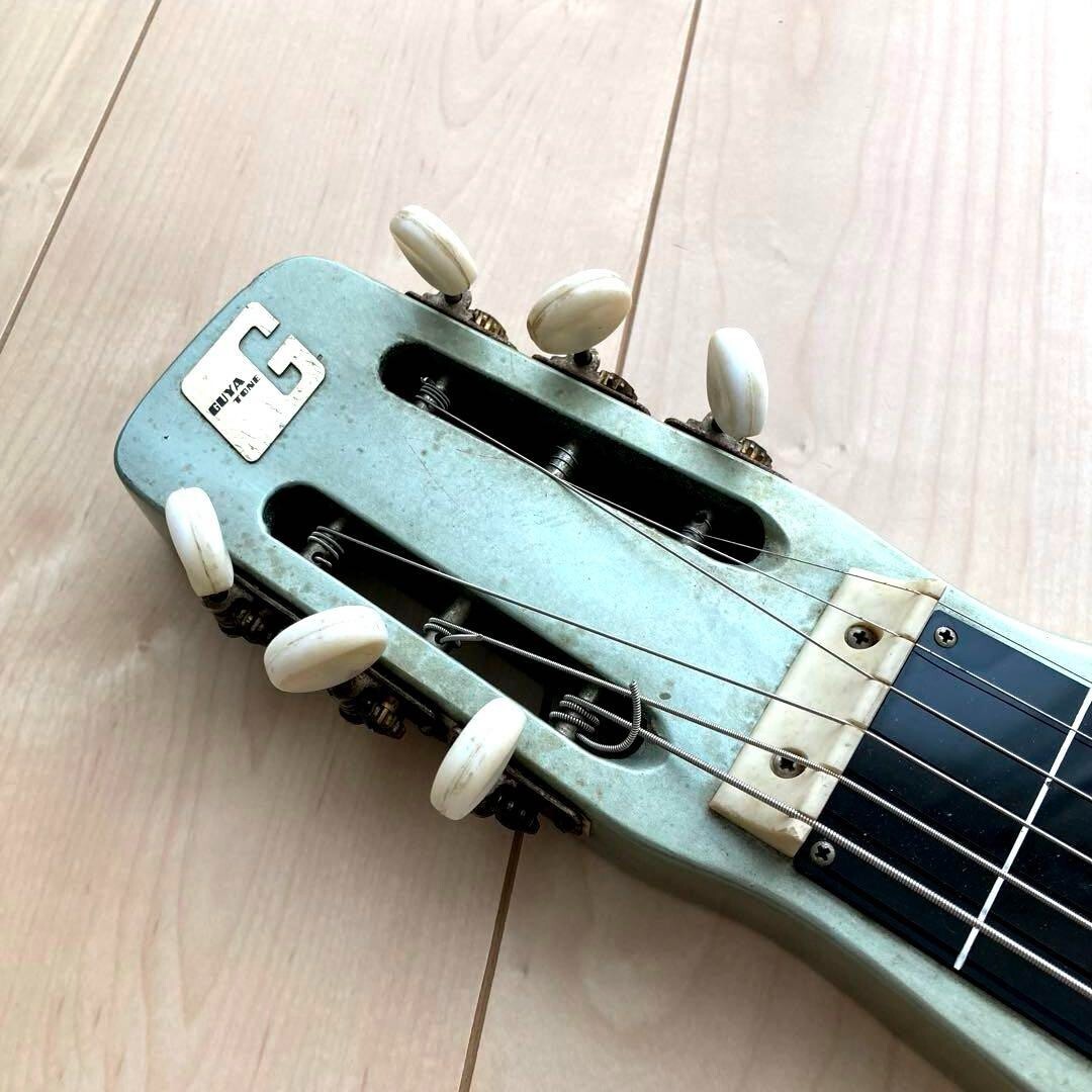GUYATONE HG-56B Electric Steel Guitar Hawaiian 6-Strings Rare w/Tone Bar