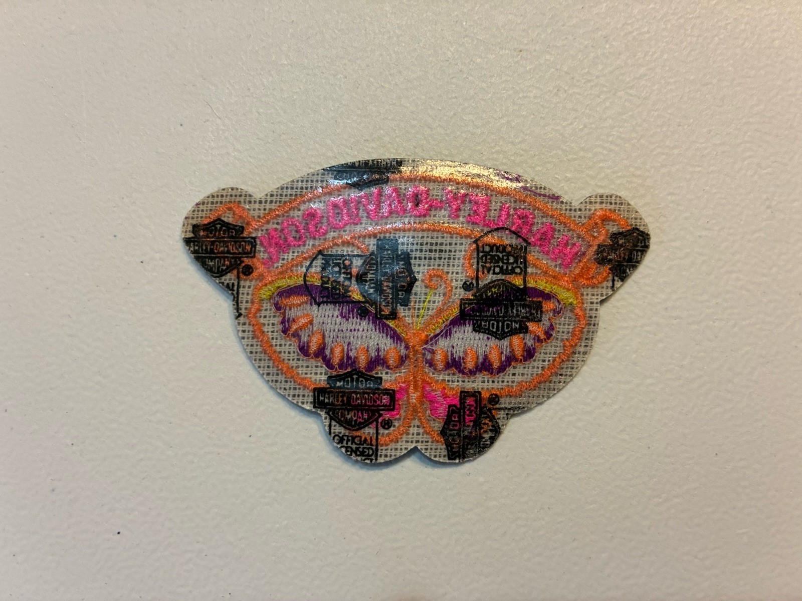 NOS 3 1/2” Pink Butterfly Harley Davidson patch Ladies of Harley Purple LOH OLP