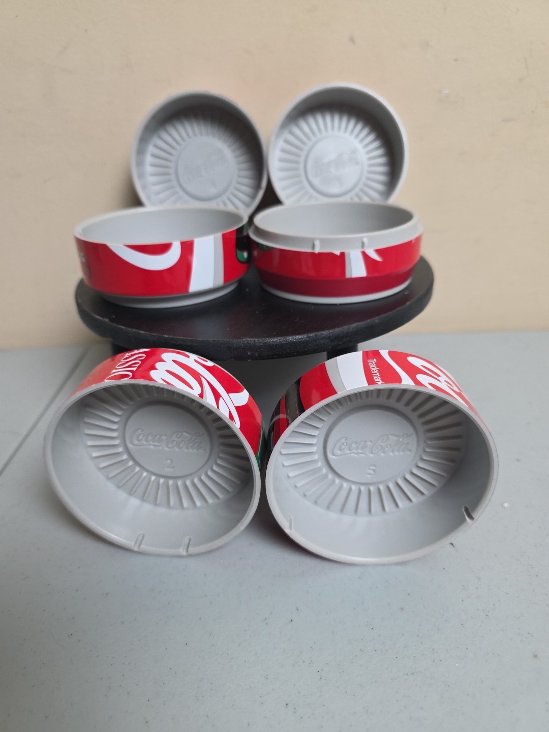 VINTAGE 1995 COCA COLA PUZZLE CAN COASTER - Set of 6 stacking coasters. Coke