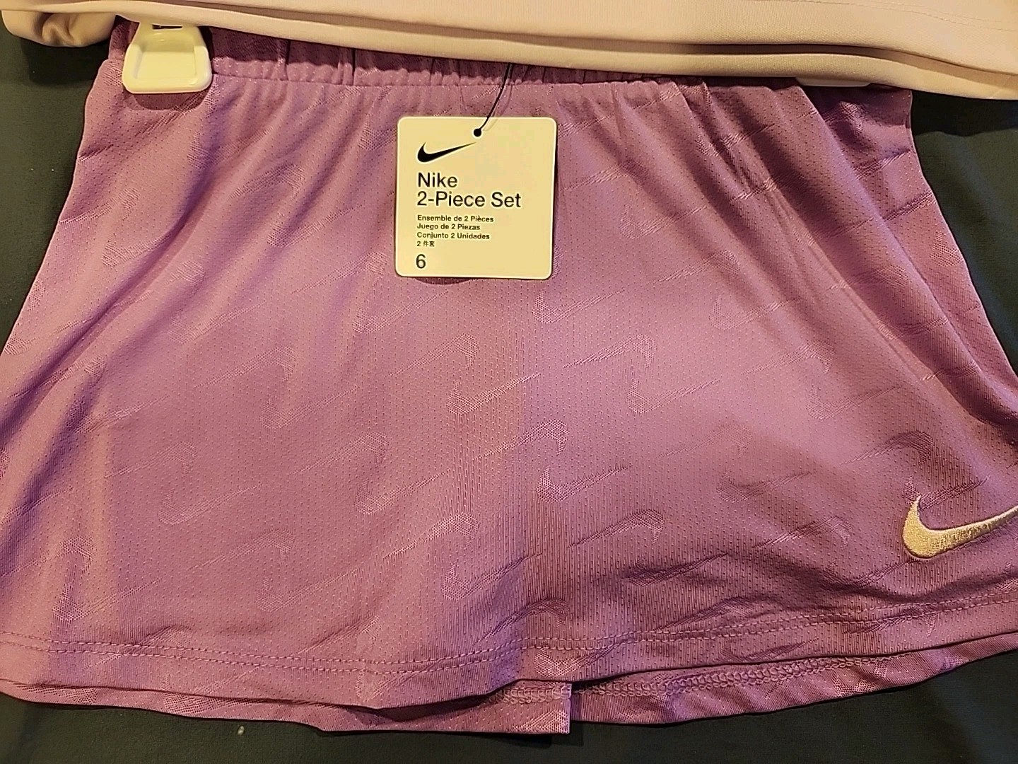 Nike Girls 2-piece Set Dri-fit Rush Fuchsia Sz 6 Nwt
