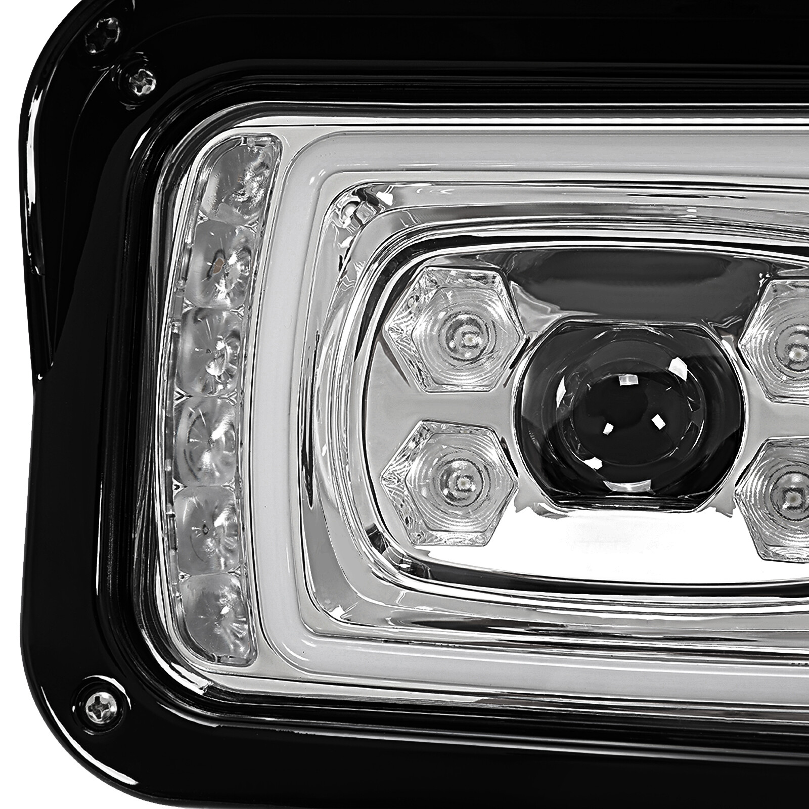 Full LED Headlights Assembly W/ Mounting Arm For Peterbilt 359 379 389 1981-2023