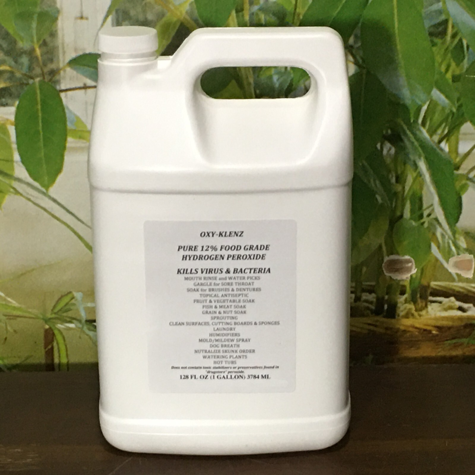 12% Food Grade Hydrogen Peroxide  GALLON H2O2 makes 4 Gallons 3%