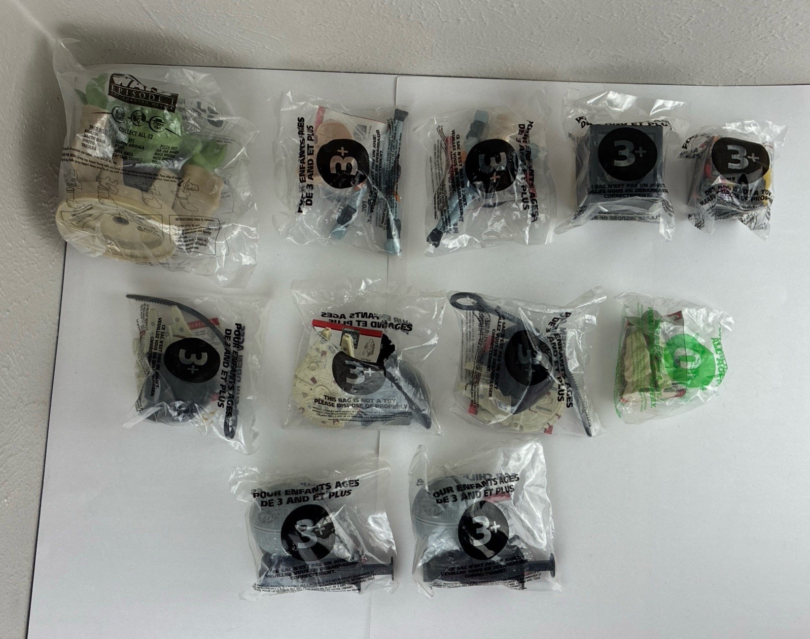 Star Wars Trilogy Taco Bell Toys 1996 Yoda Cup Topper Pizza Hut Episode 1