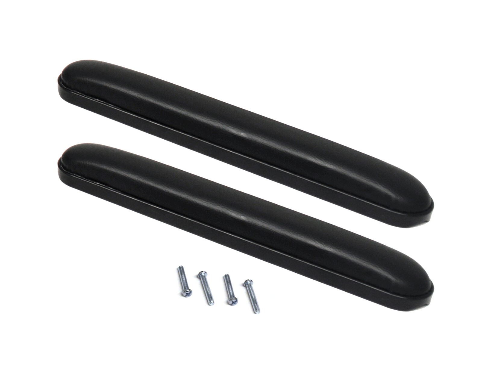 NEW Heavy Duty FULL Length (13-7/8") Wheelchair Arm Pads, BLACK (Pair) Universal