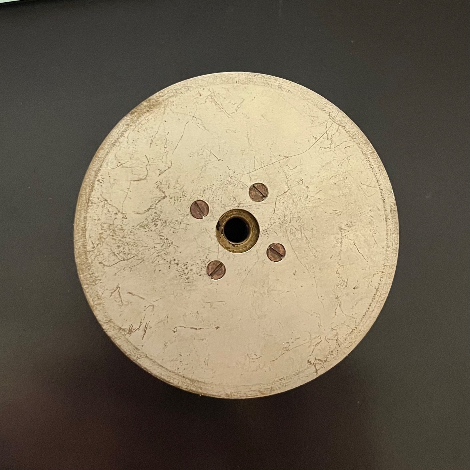 Vintage Ham Radio Precision Instrument Military Dial Plate & Knob Marked 0-100