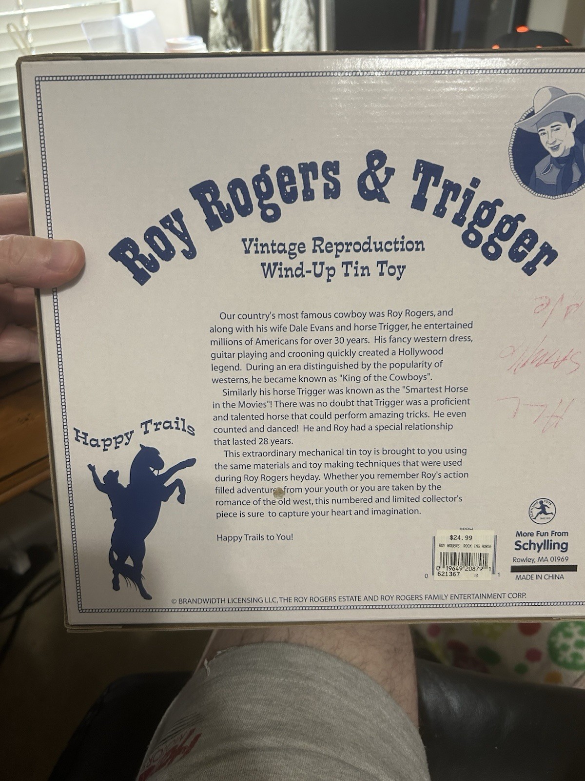 Roy Rogers And Trigger Vintage Reproduction Wind Up Toy