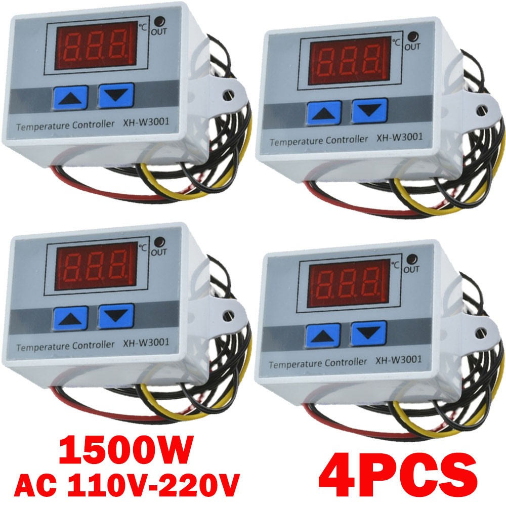 4x AC110-220V Digital Temperature Controller Incubator Thermostat Switches Probe