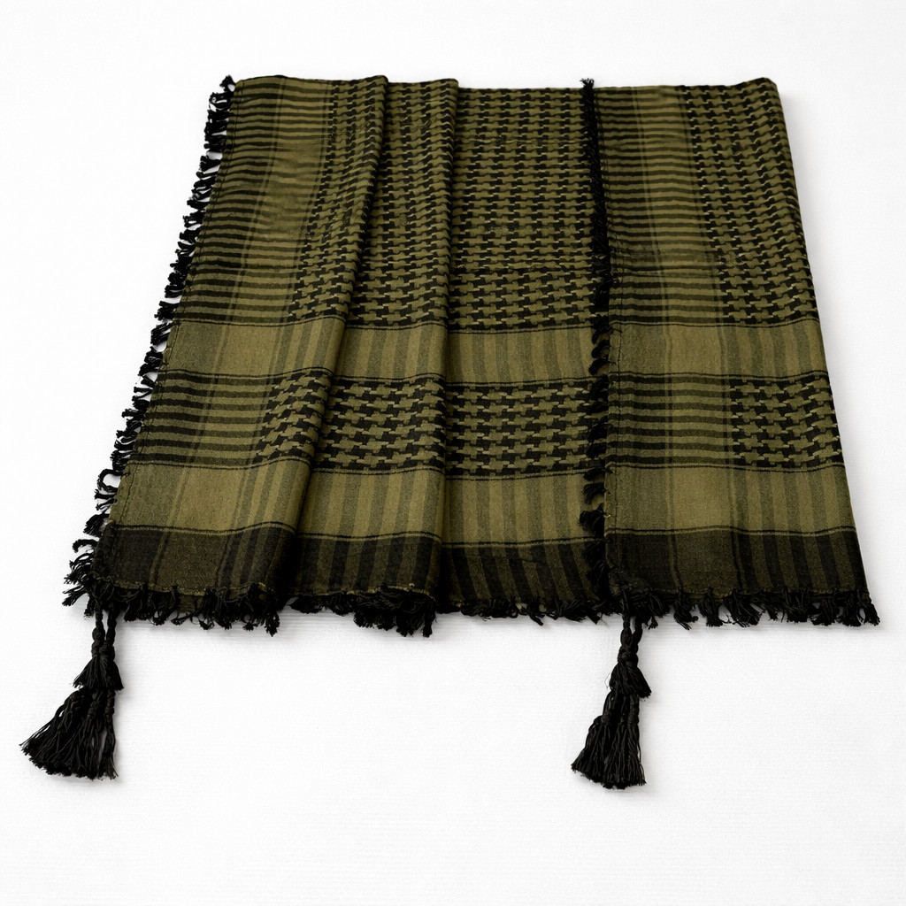 Military Shemagh Tactical Desert Scarf – Soft Woven Cotton Keffiyeh Head Wrap