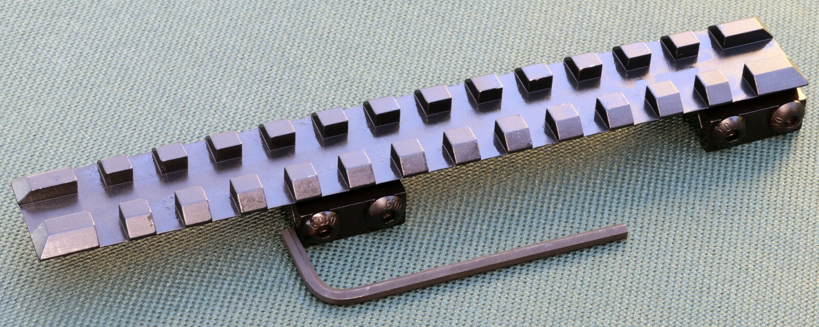 CZ527 Extended PICATINNY Rail, STEEL MATT BLUE finish.