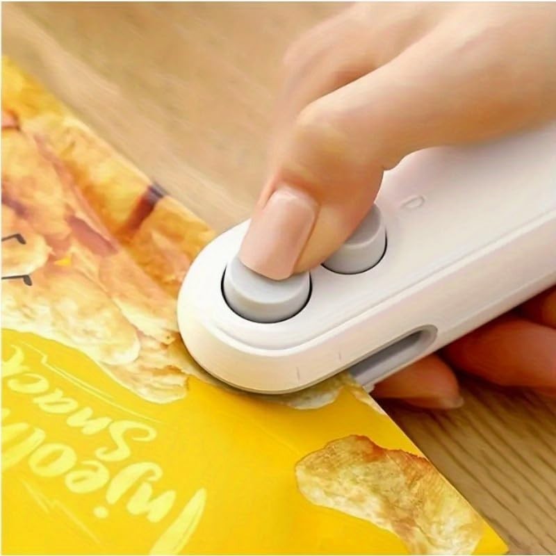 Mini 2-in-1 USB Rechargeable Snack Bag Sealer, Compact Portable Food Freshness
