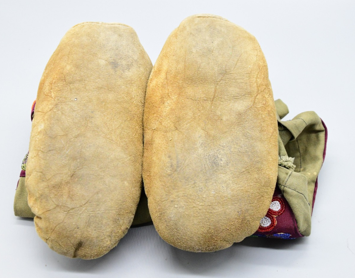 Cree Hightops Beautifully Beaded on Moosehide/ Canvis Tops