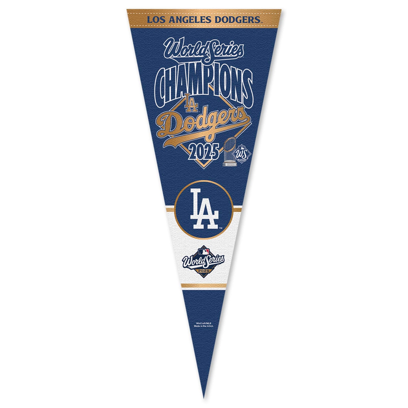 Los Angeles Dodgers 2025 World Champions Series Premium Pennant
