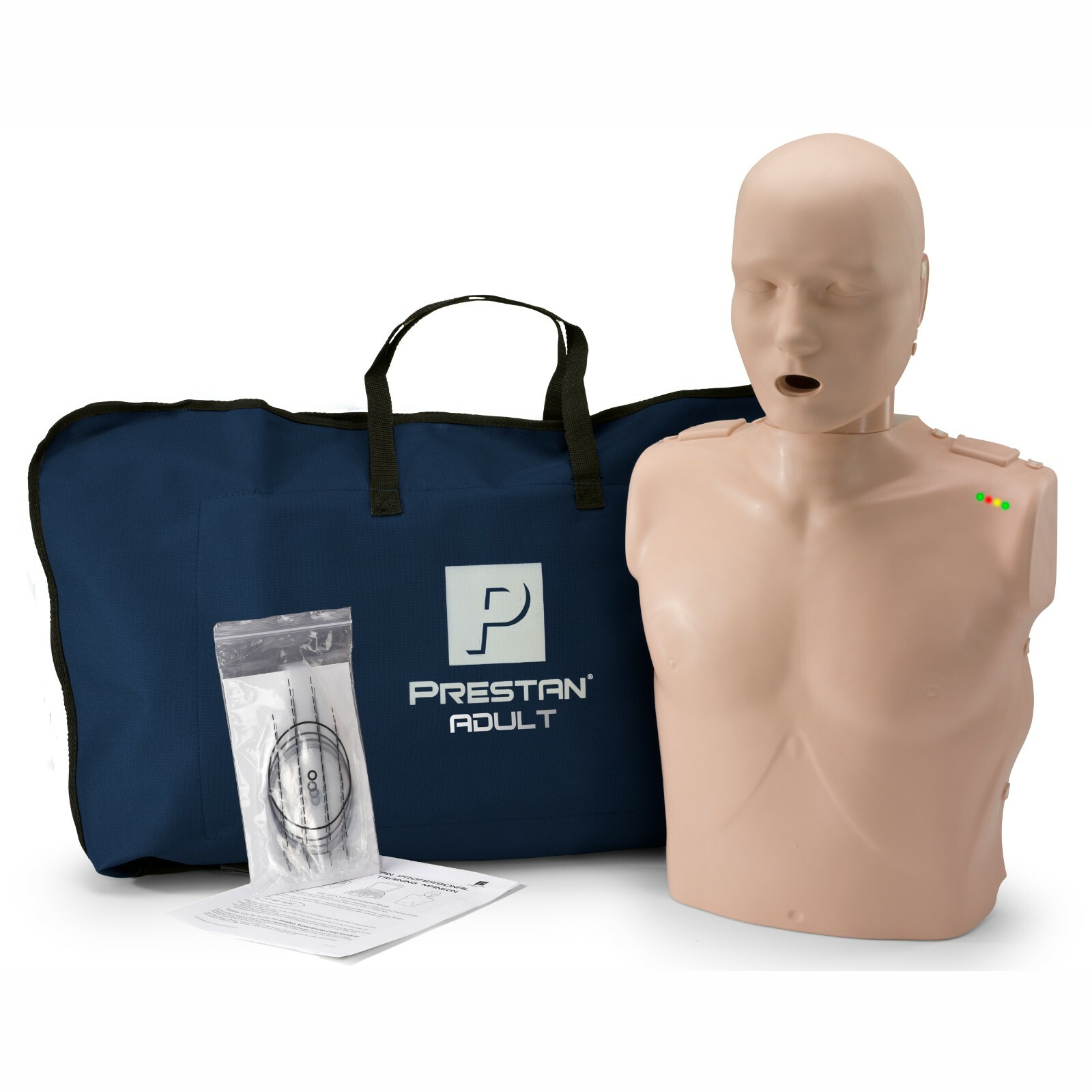 CPR Training Kit w. Adult Manikin WITH Feedback & Prestan AED UltraTrainer