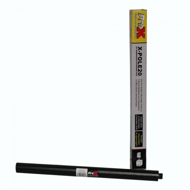 Pro X 20" Speaker Mount Pole with M20 Mount Threads