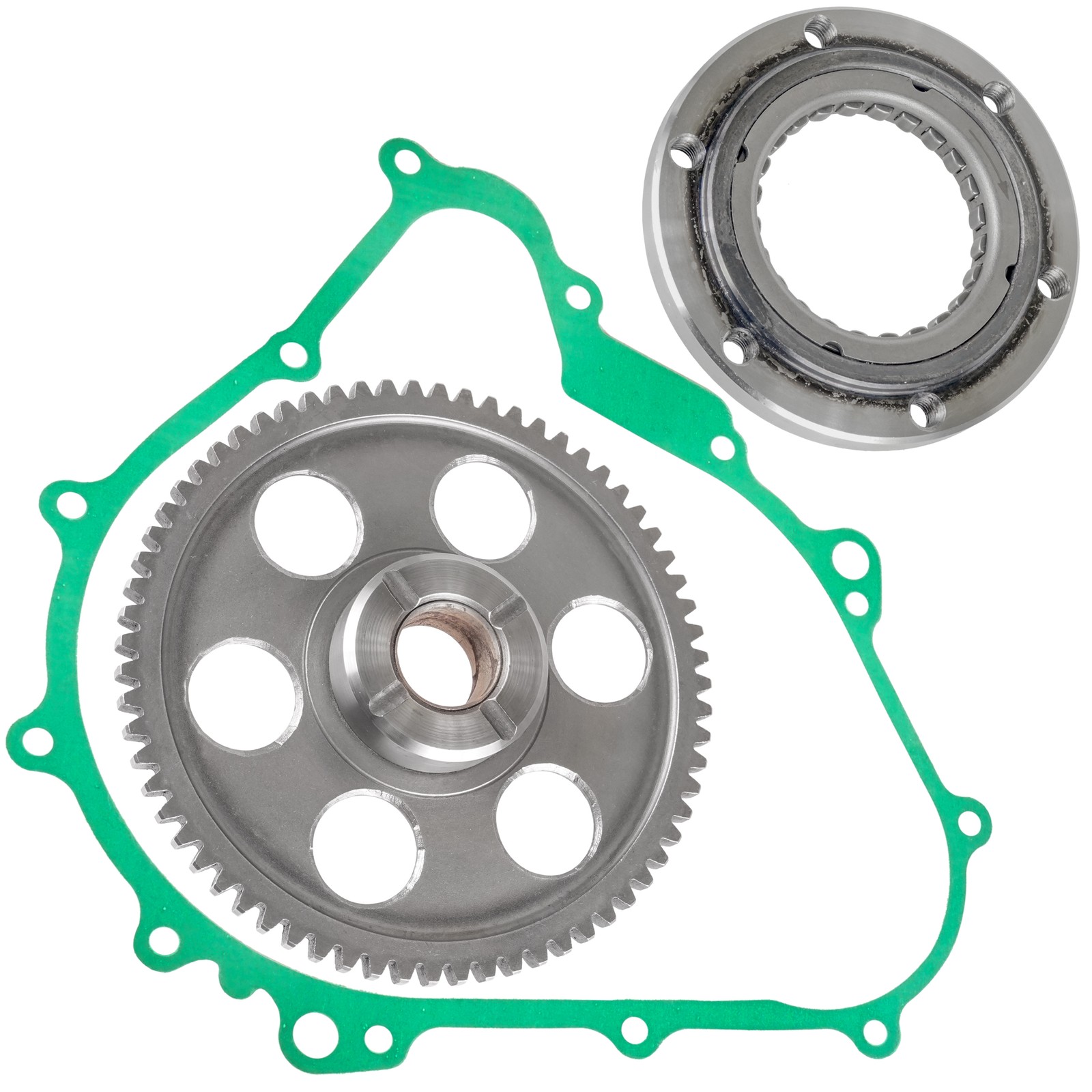 Starter Clutch Gear Idler One-Way Gaske Kit for Yamaha Grizzly 450 YFM450 07-14