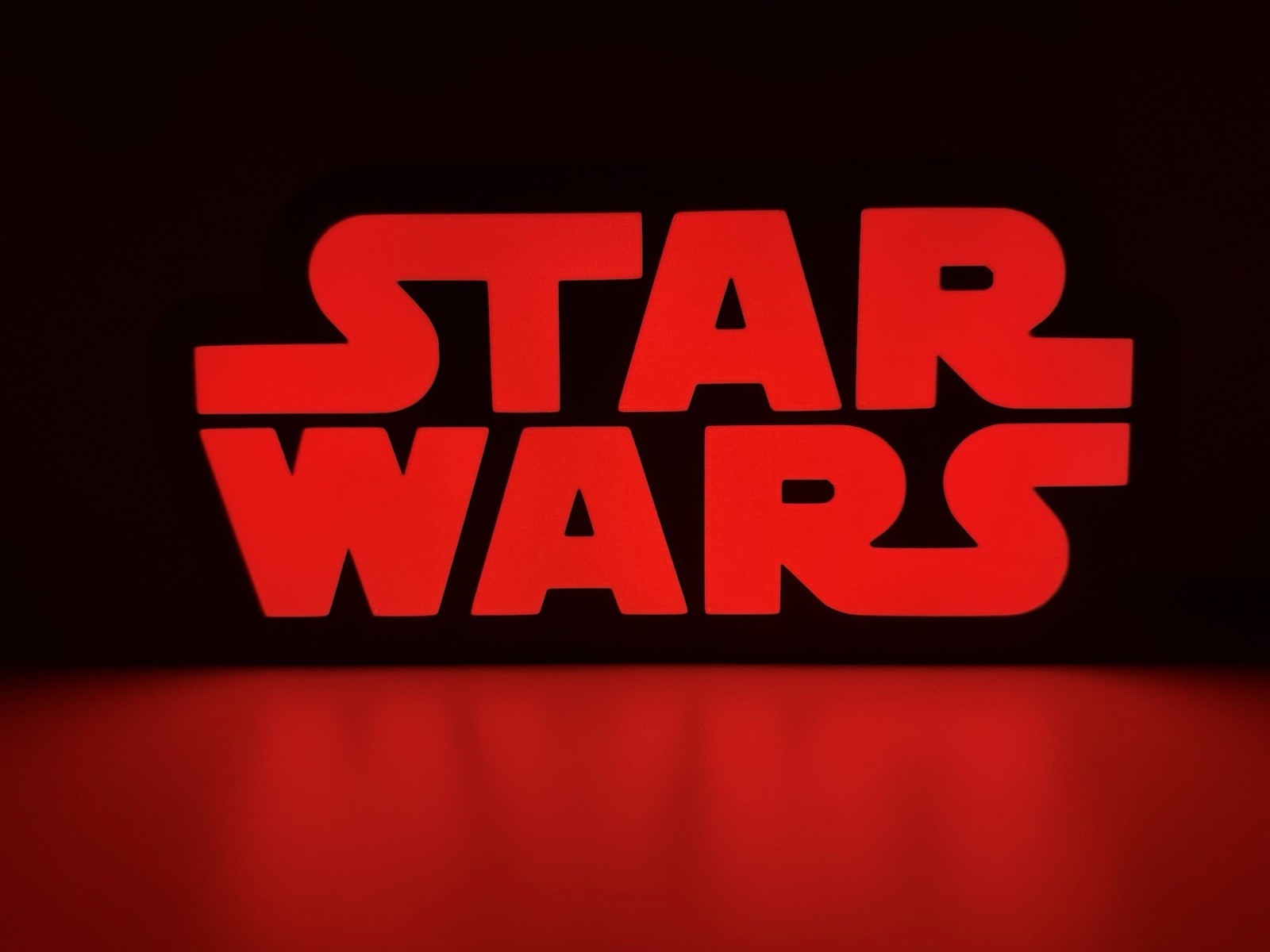 Star Wars RGB MUSIC LED Light Box - 3D Printed with Remote & Holder - Desk Decor