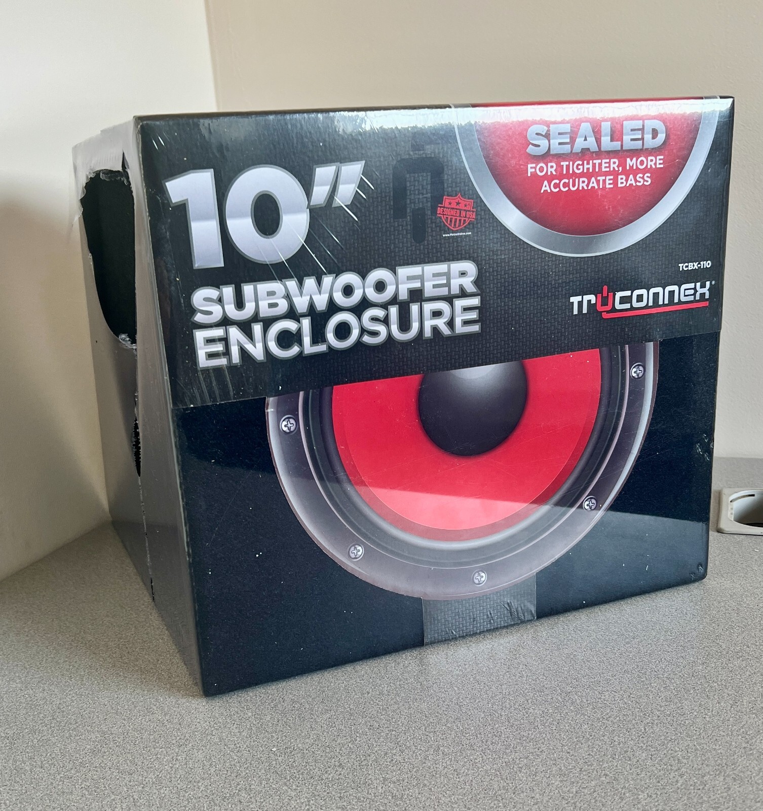 NEW Metra TruConnex 10" Single Sealed Subwoofer Enclosure- Charcoal (TCBX-110)