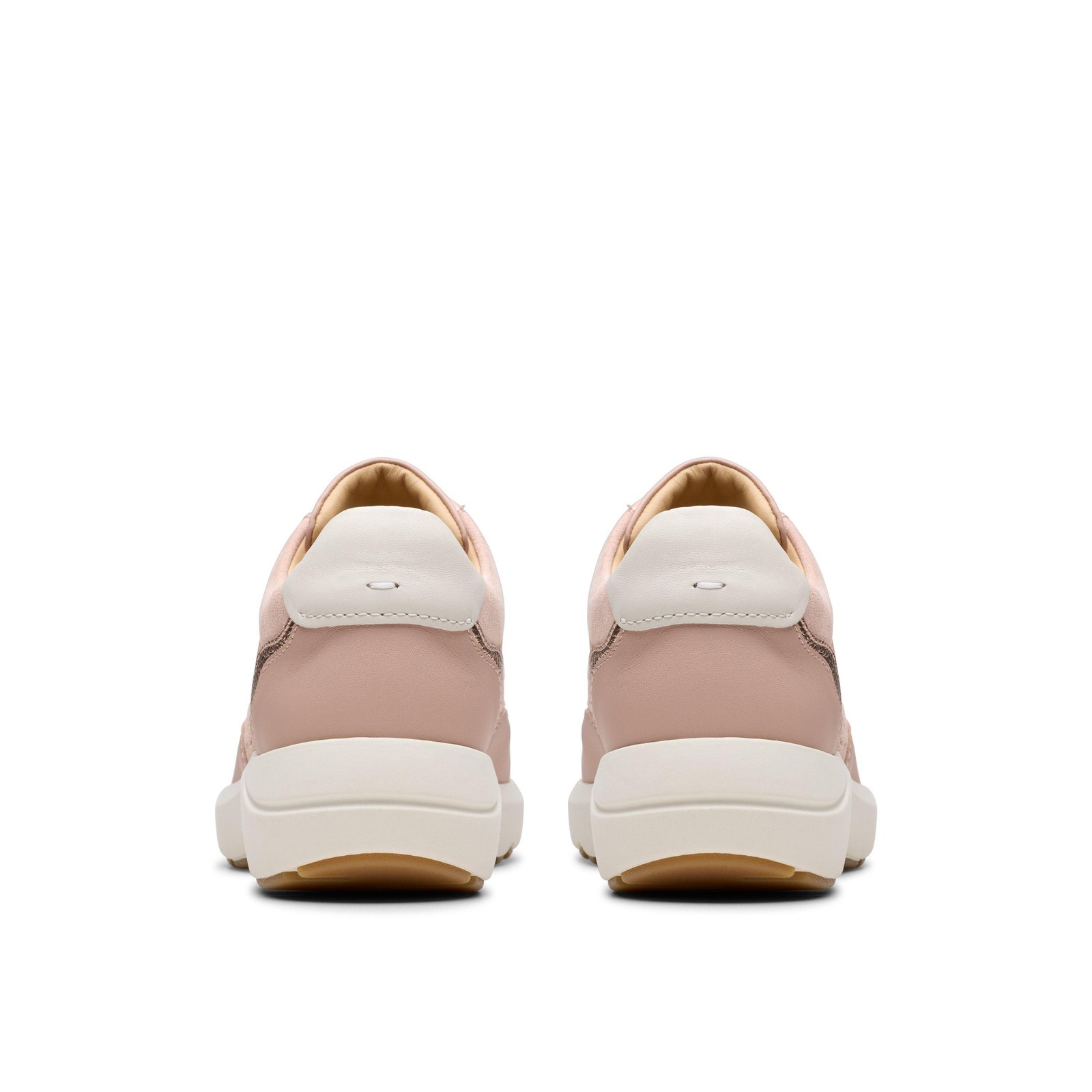 Clarks Womens Tivoli Walk Pink Leather Active Sneakers Shoes