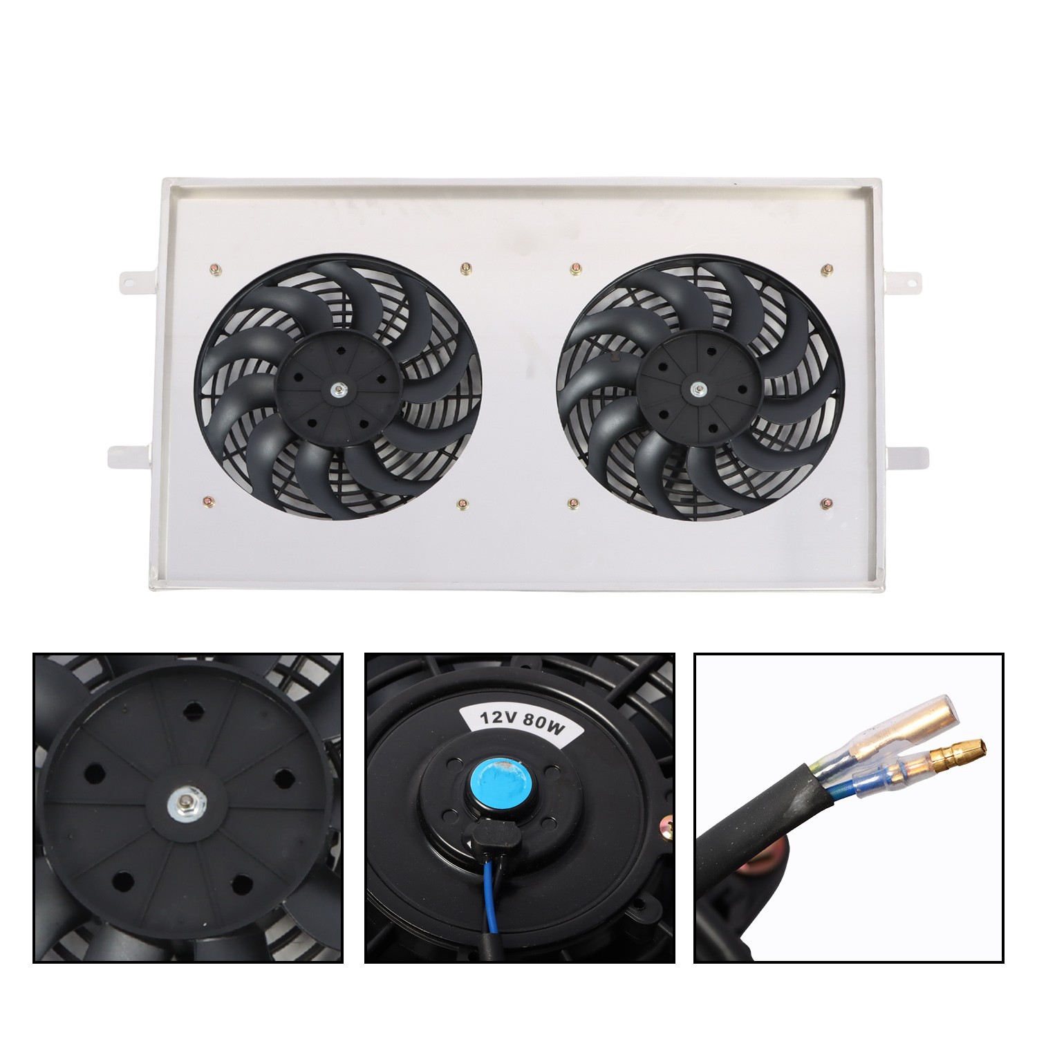 Radiator Electric Fan+Shroud+Relay for 1999-2012 Chevy Silverado 1500 2500 Tahoe