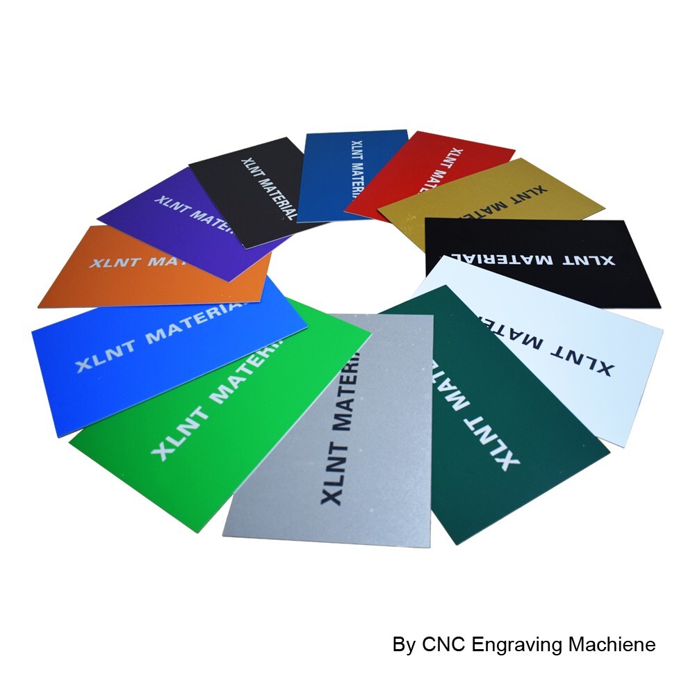 12 PCS & 12 Colors CNC Engraving Blank Double Color Sheets 7" x 11“ x .040”