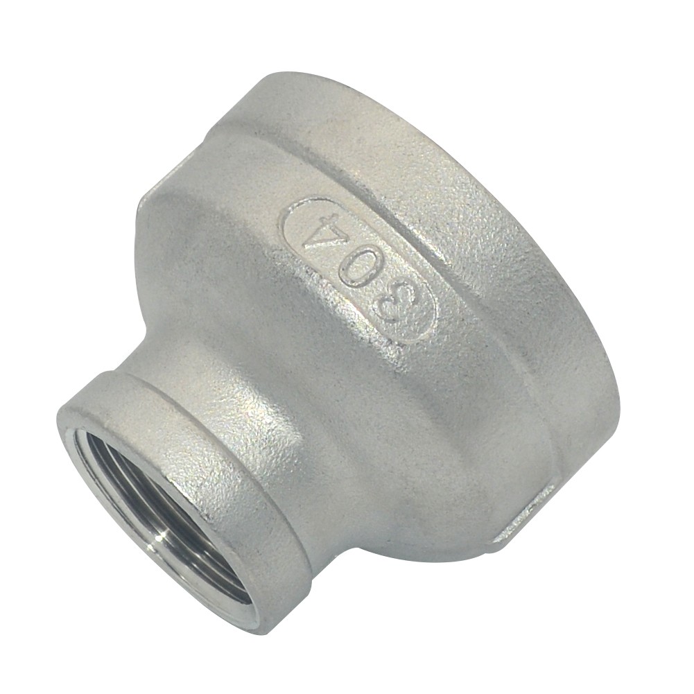 2" to 1" Female NPT Bell Reducer Reducing Coupling Stainless Steel 304 Connector