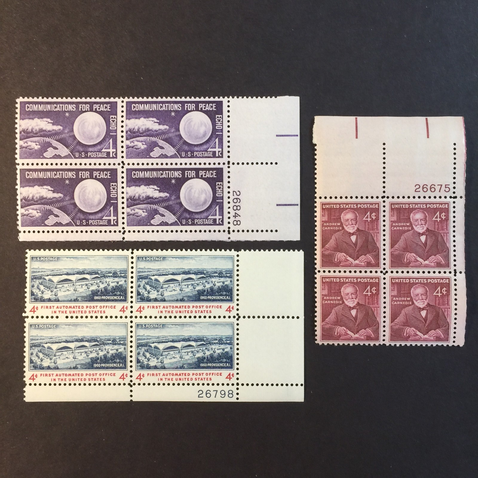 USA, 1164, 1171, 1173, PLATE BLOCKS, MINT, NH, VINTAGE COLLECTION
