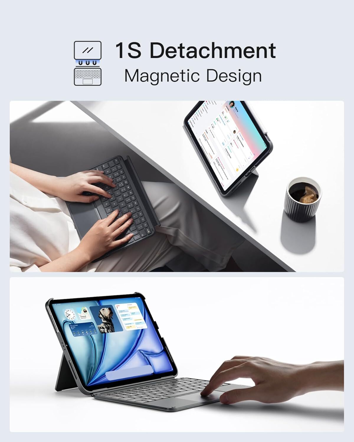 Inateck iPad Keyboard Case for iPad 11th/10th Generation Ultralight W/ Touchpad