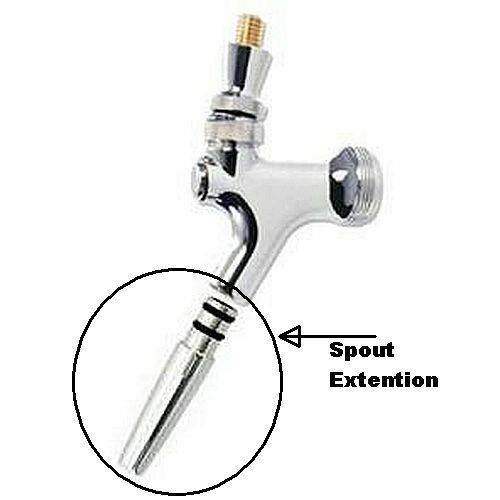 Draft Beer Faucet Spout Extension , European Spout Apperance