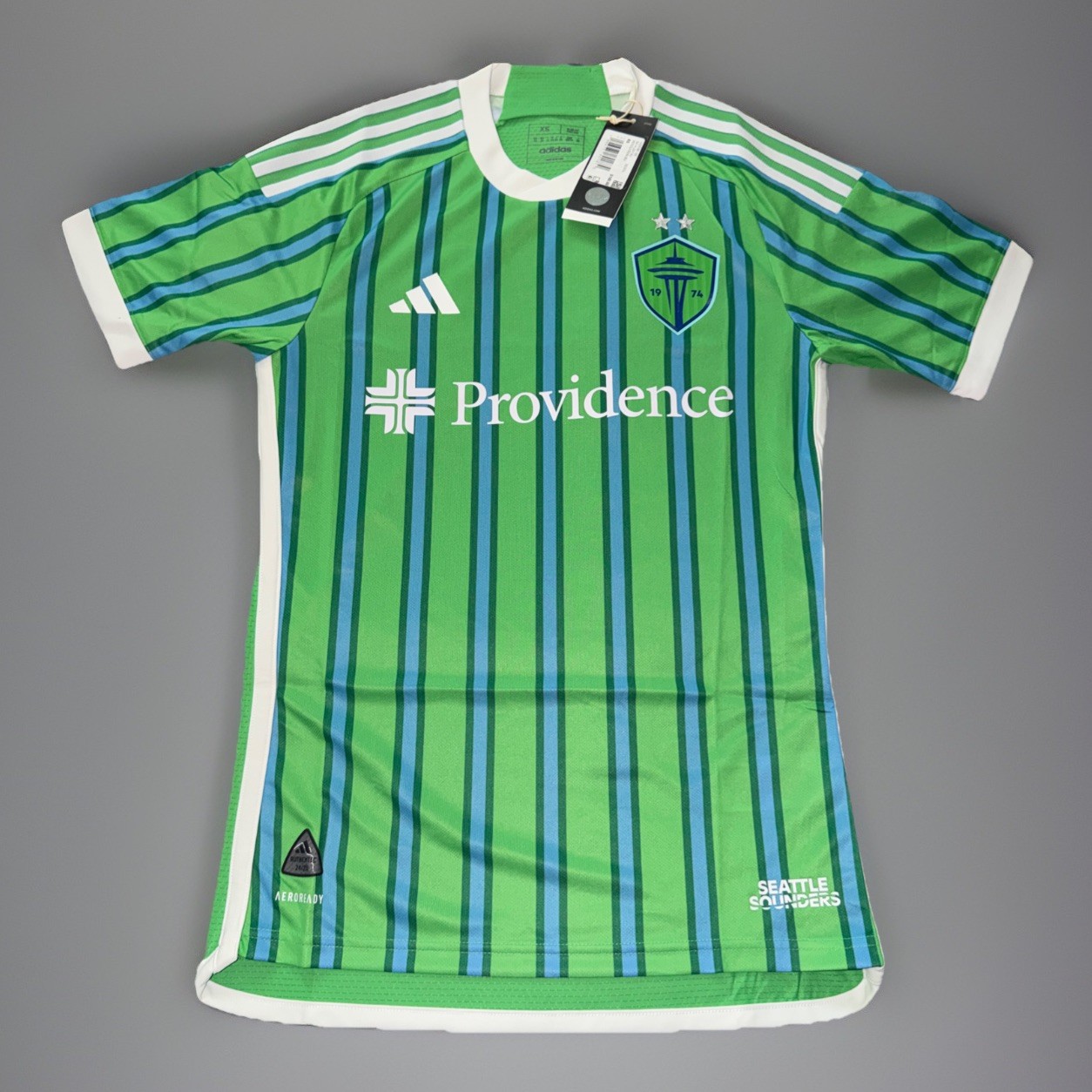 24-25 Adidas Men’s Seattle Sounders Authentic Version Home Soccer Jersey XS