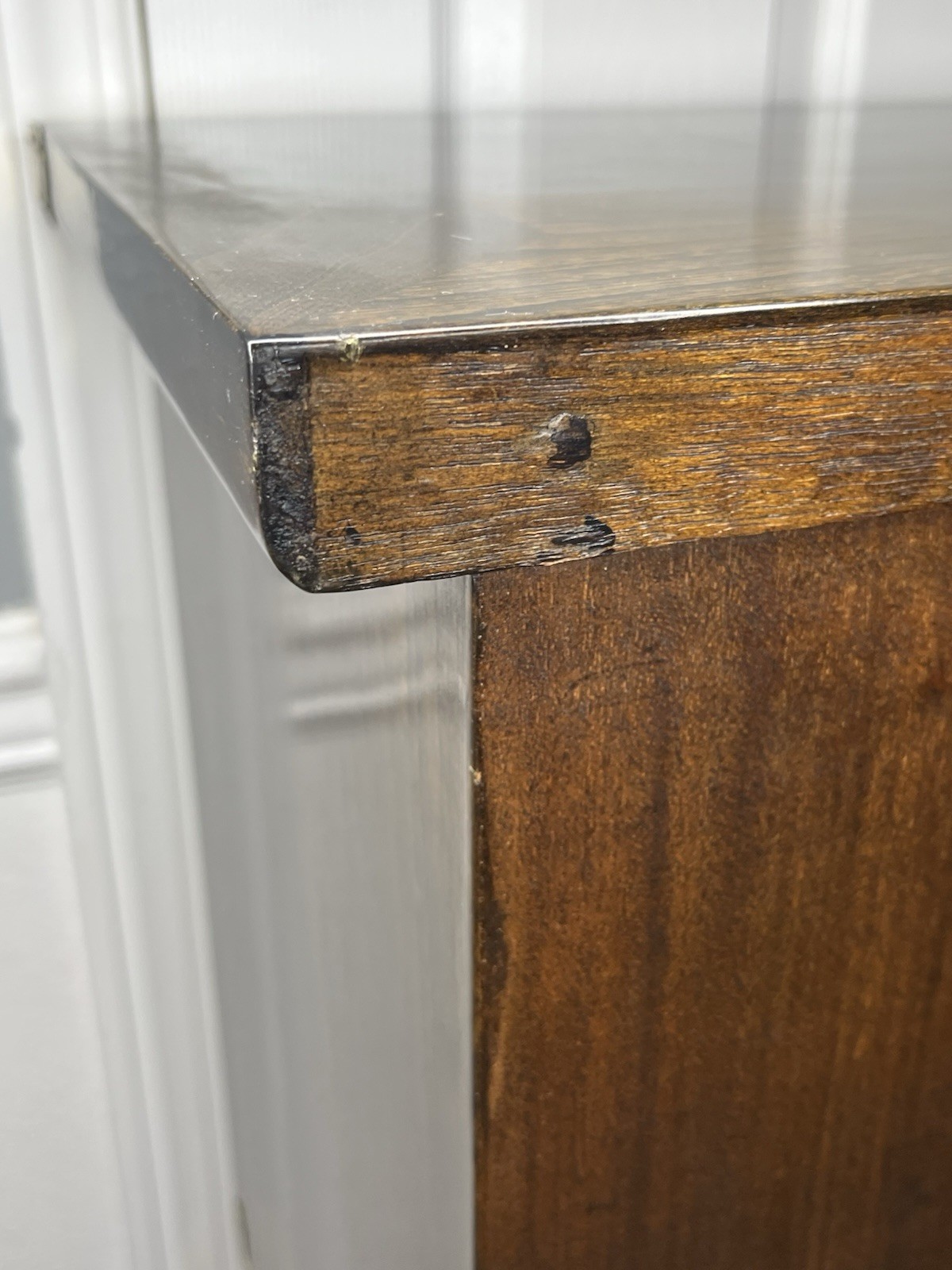 Antique 2 Piece Korean Elmwood Tansu Chest Hall Cabinet Asian Chest Of Drawers