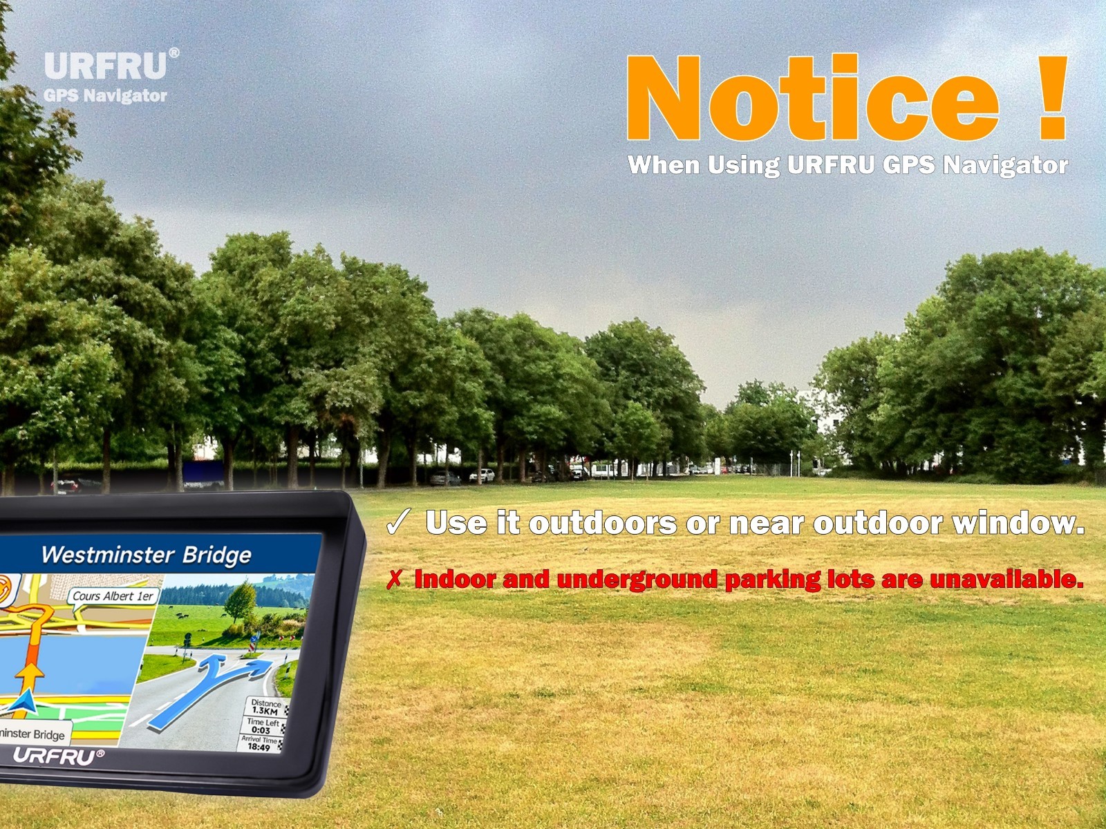 URFRU 7-Inch GPS Navigator for Car Truck RV Pickup-Used-Working Good-Full Acc